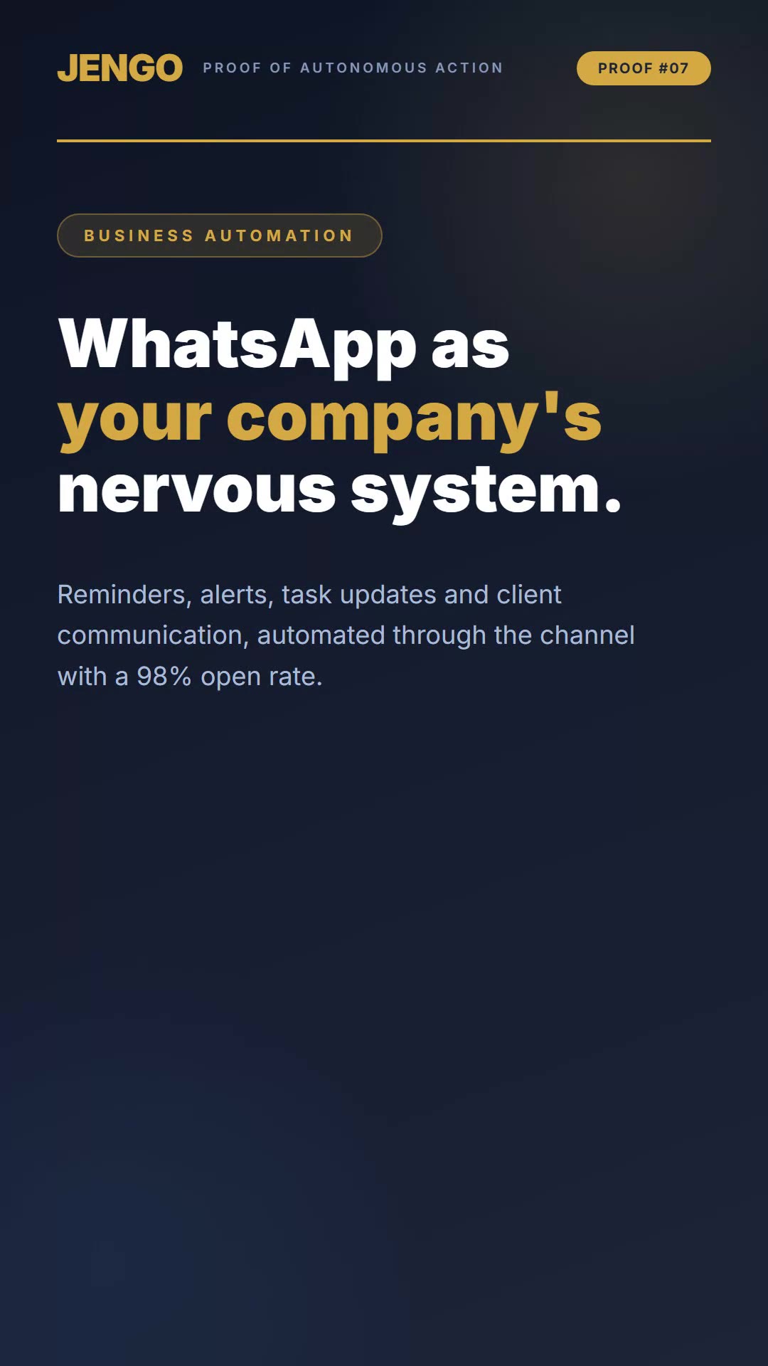 WhatsApp as your company's nervous system.