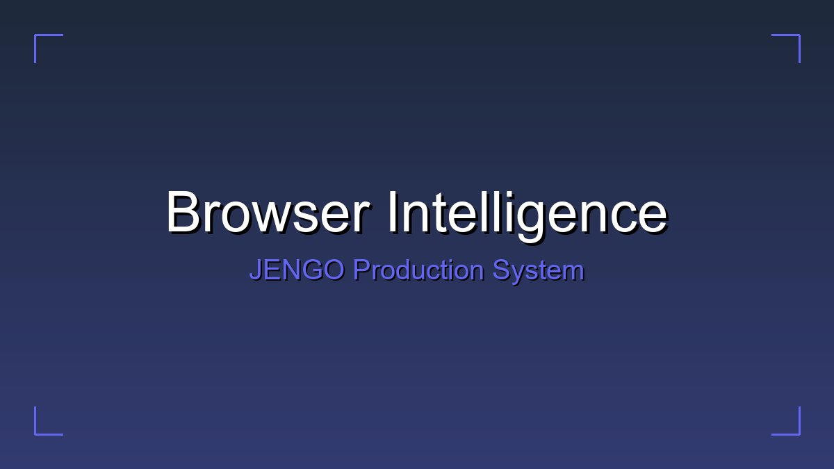 Browser Intelligence