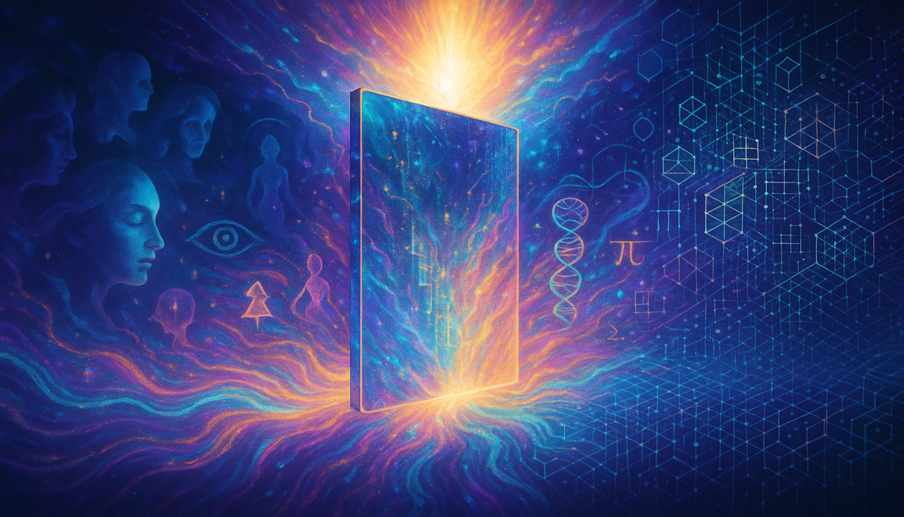 People looking at a synchronicity mirror