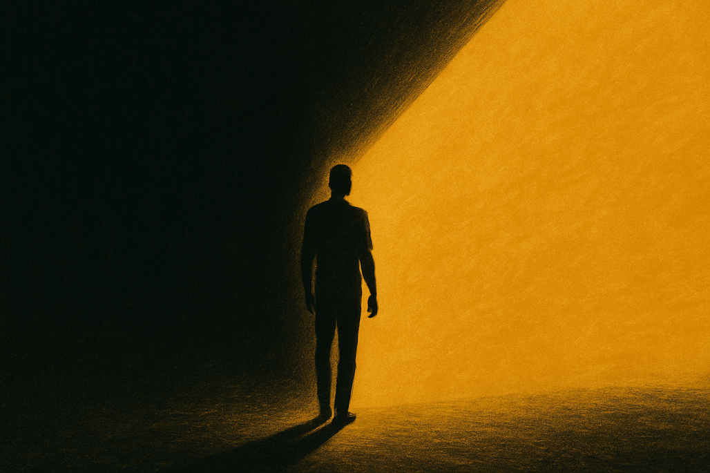 Figure standing in the shadow