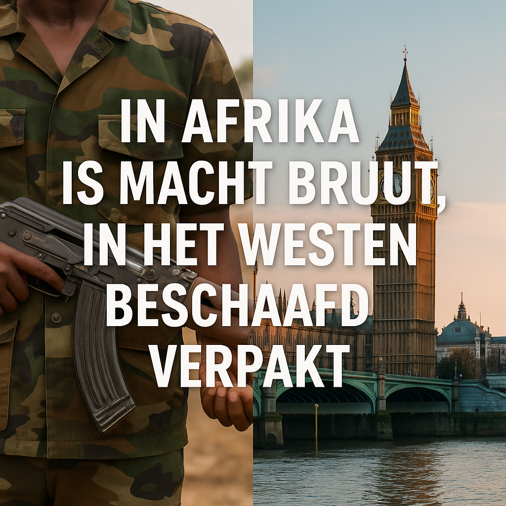 In Afrika is macht bruut, in het westen beschaafd verpakt